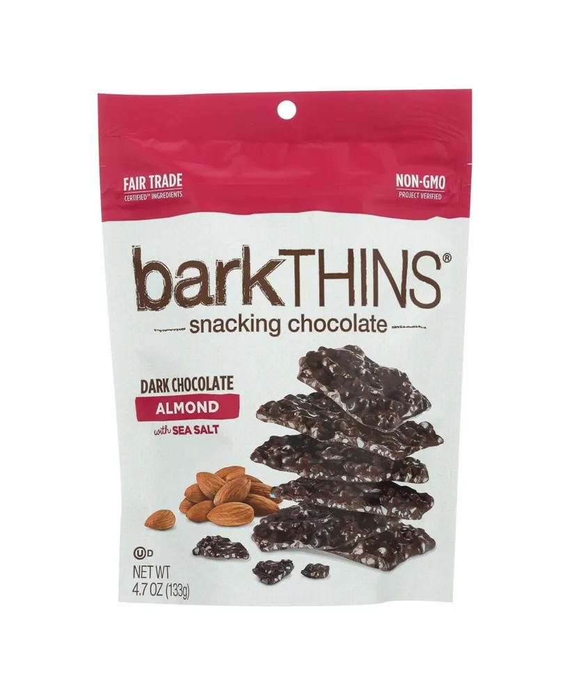Bark Thins Snacking Chocolate Dark Chocolate Almond with Sea Salt 4.70  Ounces (Case of 12)