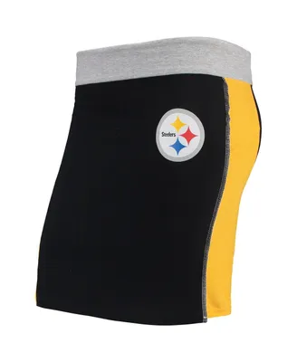 Women's Refried Apparel Black Pittsburgh Steelers Short Skirt