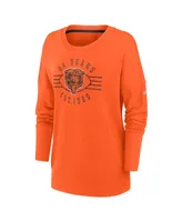 Women's Nike Orange Chicago Bears Rewind Playback Icon Performance Pullover Sweatshirt