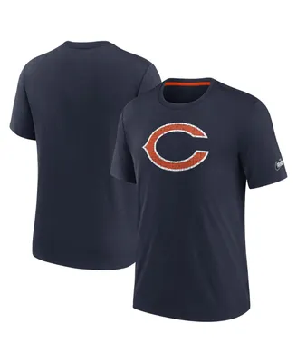 Men's Nike Navy Chicago Bears Rewind Playback Logo Tri-Blend T-shirt