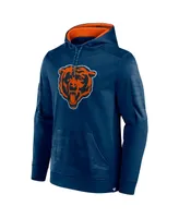 Men's Fanatics Navy Chicago Bears On The Ball Pullover Hoodie