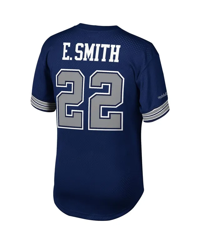 Emmitt Smith Dallas Cowboys Mitchell & Ness Throwback Retired Player Name &  Number Long Sleeve Top - Navy