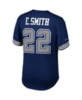 Men's Mitchell & Ness Emmitt Smith Navy Dallas Cowboys Retired Player Name and Number Mesh Top