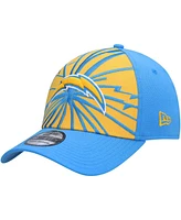Men's New Era Gold, Powder Blue Los Angeles Chargers Shattered 39THIRTY Flex Hat