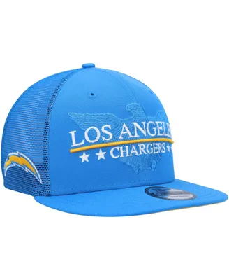 Men's New Era Powder Blue Los Angeles Chargers Totem 9FIFTY Snapback Hat