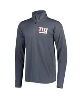 Men's Msx by Michael Strahan Charcoal New York Giants Quarter-Zip Sweatshirt