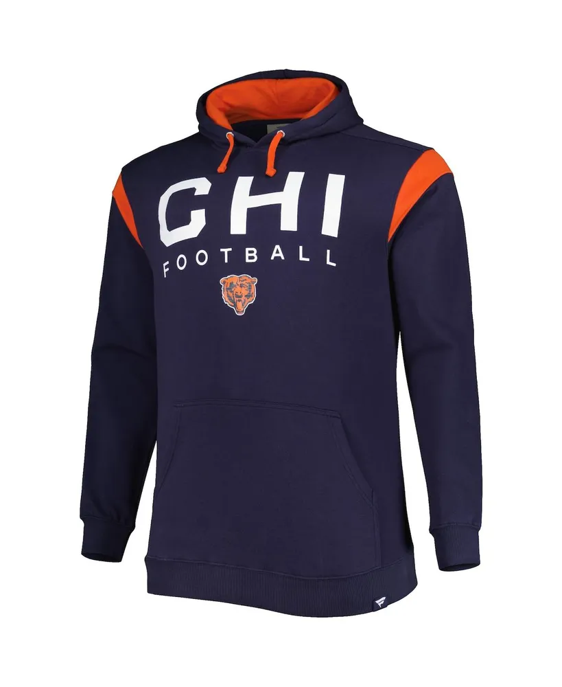 Men's Fanatics Navy Chicago Bears Big and Tall Call the Shots Pullover Hoodie