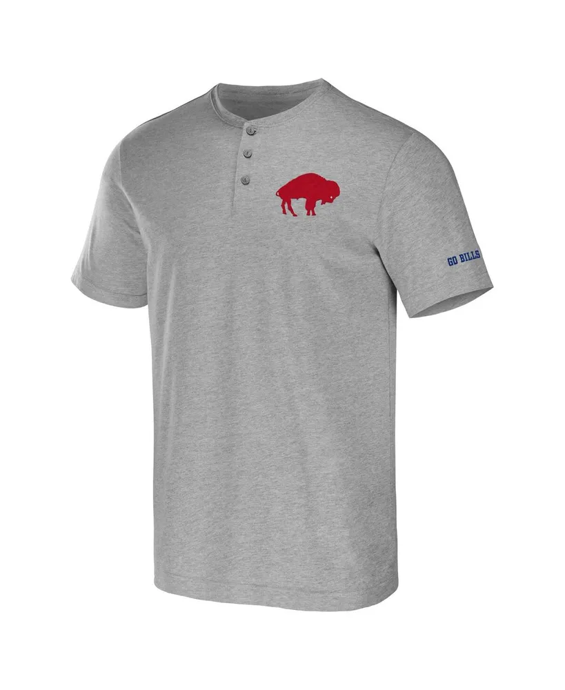Men's Nfl x Darius Rucker Collection by Fanatics Heathered Gray Buffalo Bills Henley T-shirt