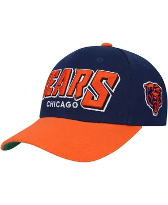 Big Boys Mitchell & Ness Navy, Orange Chicago Bears Shredder Adjustable Hat