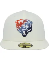 Men's New Era Cream Chicago Bears Chrome Dim 59FIFTY Fitted Hat