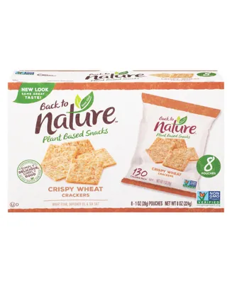 Back To Nature Crispy Wheat Crackers - Safflower Oil and Sea Salt - Case of 4