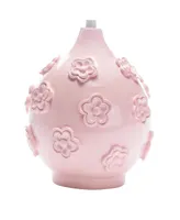Lambs & Ivy Signature Botanical Baby Pink Floral Nursery Lamp with Shade & Bulb