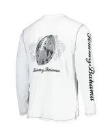 Men's Tommy Bahama White Las Vegas Raiders Laces Out Billboard Long Sleeve T-shirt