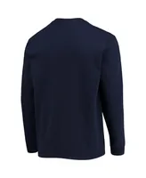 Men's Dunbrooke Navy Chicago Bears Logo Maverick Thermal Henley Long Sleeve T-shirt