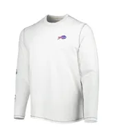 Men's Tommy Bahama White Buffalo Bills Laces Out Billboard Long Sleeve T-shirt