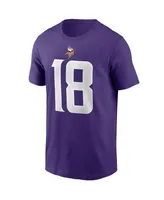 Men's Nike Justin Jefferson Purple Minnesota Vikings Name and Number T-shirt