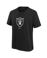 Big Boys Nike Black Las Vegas Raiders Logo T-shirt