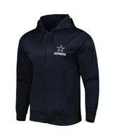 Men's Dunbrooke Navy, Gray Dallas Cowboys Apprentice Full-Zip Hoodie