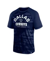 Men's Fanatics Navy Dallas Cowboys Hail Mary Raglan T-shirt