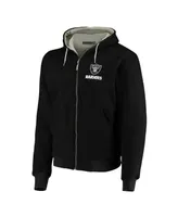 Men's Dunbrooke Black Las Vegas Raiders Craftsman Thermal-Lined Full-Zip Hoodie