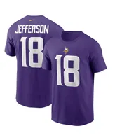 Men's Nike Justin Jefferson Purple Minnesota Vikings Name and Number T-shirt