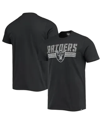 Men's '47 Brand Black Las Vegas Raiders Team Stripe T-shirt
