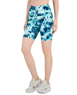 Id Ideology Women's Compression Printed Bike Shorts, Created for Macy's