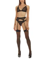 MeMoi Women's Tiffany 3 Piece Garter Set