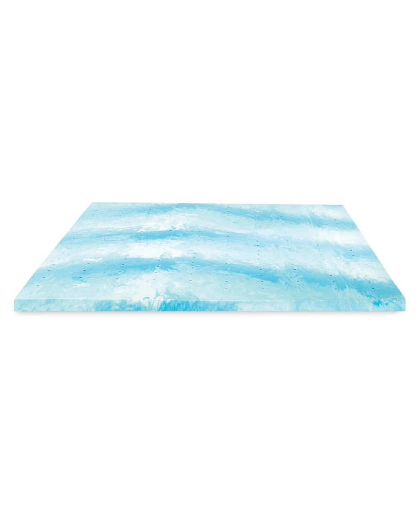 Closeout! ProSleep Cooling Gel Swirl 3" Memory Foam Mattress Topper