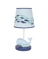 Lambs & Ivy Oceania Blue Ocean/Sea/Nautical Nursery Lamp with Shade & Bulb