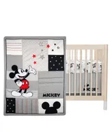 Lambs & Ivy Disney Baby Magical Mickey Mouse 3-Piece Crib Bedding Set - Gray