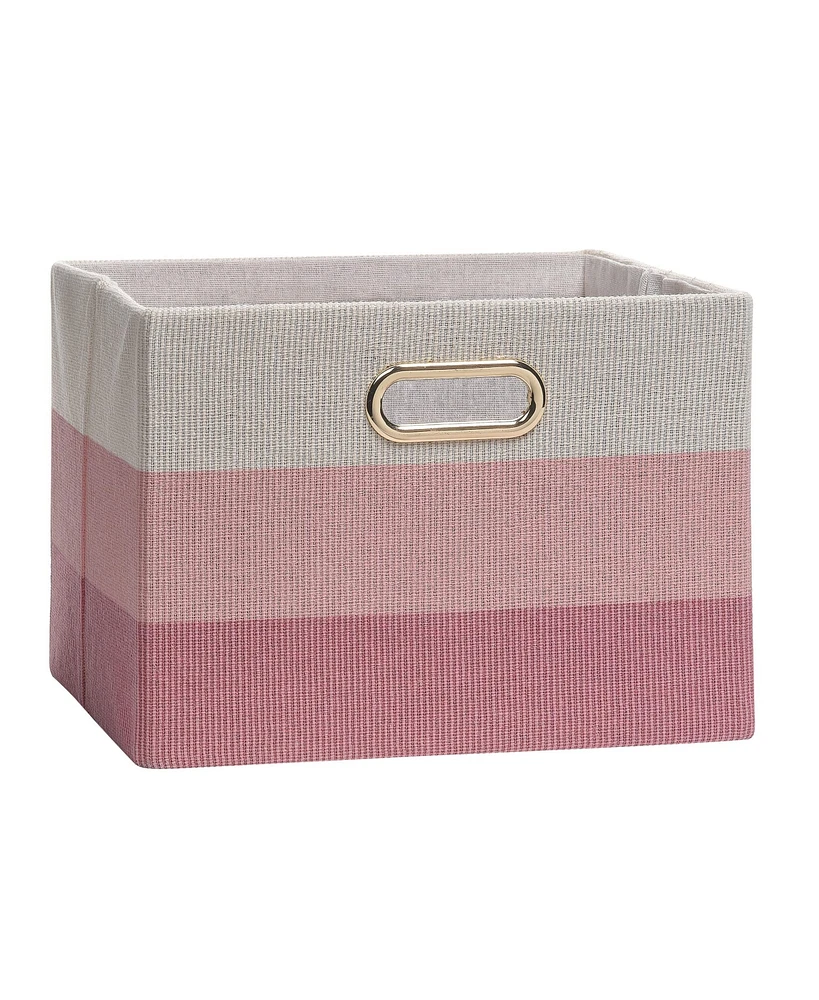 Lambs & Ivy Pink Ombre Foldable/Collapsible Storage Bin/Basket