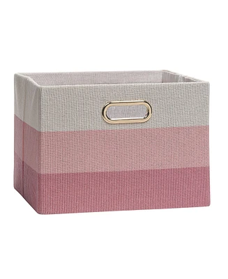 Lambs & Ivy Pink Ombre Foldable/Collapsible Storage Bin/Basket