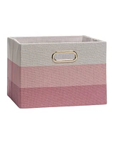 Lambs & Ivy Pink Ombre Foldable/Collapsible Storage Bin/Basket