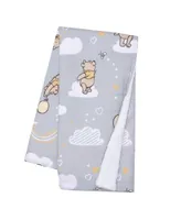 Lambs & Ivy Disney Baby Hunny Bear Winnie the Pooh Gray Soft Sherpa Baby Blanket