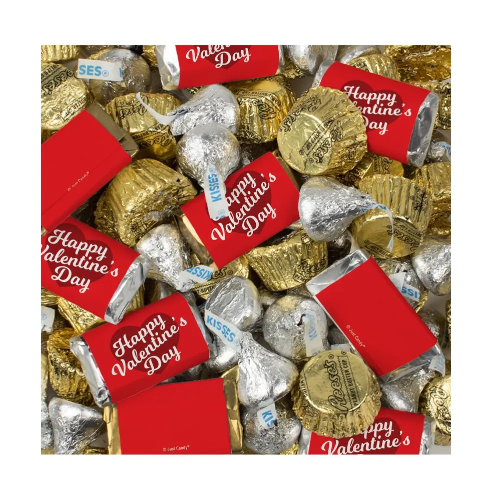 Just Candy 105 pcs Valentine's Day Candy Hershey's Chocolate Mix (1.75 lb) - Assorted Pre
