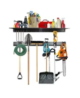 Raxgo Wall-Mounted Tool Racks with Storage Shelves and Hooks