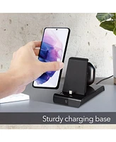 Wasserstein 2-in-1 Charging Station for Google Pixel, Samsung Galaxy, Moto One, and Other Usb-c Phones/Wireless Earbuds