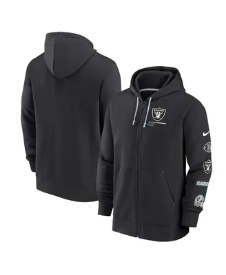 Men's Nike Black, Silver Las Vegas Raiders Surrey Full-Zip Hoodie