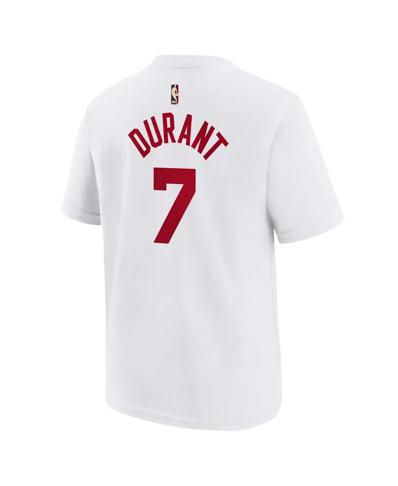 Big Boys Nike Kevin Durant White Brooklyn Nets 2022/23 Classic Edition Name and Number T-shirt