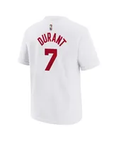 Big Boys Nike Kevin Durant White Brooklyn Nets 2022/23 Classic Edition Name and Number T-shirt