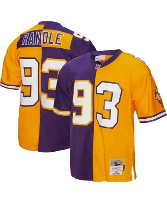 Men's Mitchell & Ness John Randle Purple and Gold Minnesota Vikings 1998 Split Legacy Replica Jersey