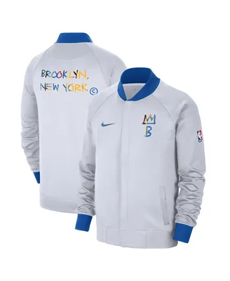 Men's Nike White, Royal Brooklyn Nets 2022/23 City Edition Showtime Thermaflex Full-Zip Jacket