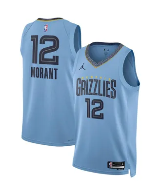 Men's Jordan Ja Morant Light Blue Memphis Grizzlies Statement Edition Swingman Jersey
