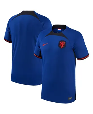 Big Boys Nike Royal Netherlands National Team 2022/23 Away Breathe Stadium Replica Blank Jersey