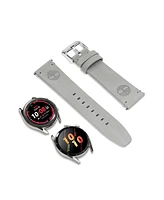 Timberland Unisex Ashby Gray Genuine Leather Universal Smart Watch Strap 22mm