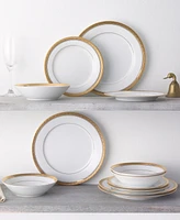 Noritake Crestwood Gold Set of 4 Dinner Plates, Service For 4