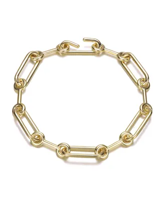 Rachel Glauber Radiant 14K Gold-Plated Link Chain Bracelet