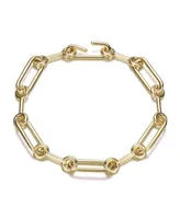 Rachel Glauber Radiant 14K Gold-Plated Link Chain Bracelet