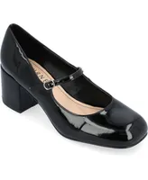 Journee Collection Women's Okenna Mary Jane Block Heel Pumps